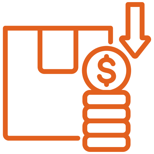 Cost leak reduced icon